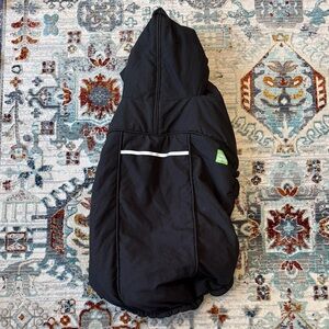 Cozy Black Hooded Baby Parka for Baby Wearing